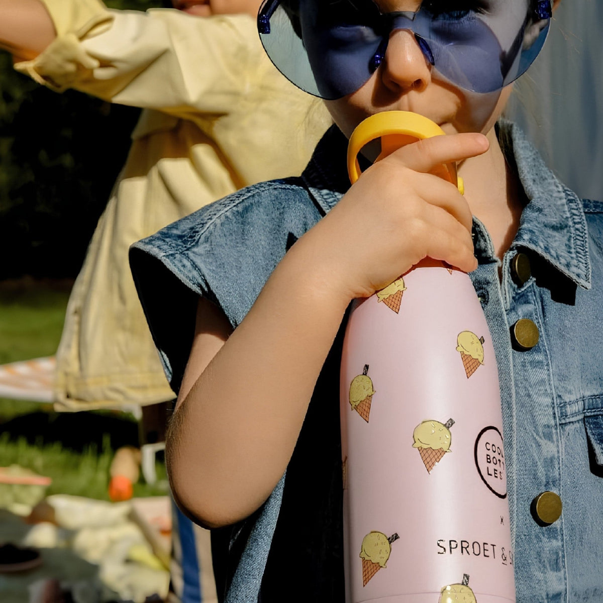 COOL BOTTLES Ανοξείδωτο παιδικό μπουκάλι Pink Scoop 350ml
