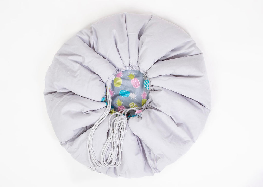 Σάκος παιχνιδιών "2in1 Pineapple/L.Grey 120cm"