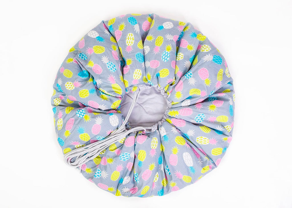 Σάκος παιχνιδιών "2in1 Pineapple/L.Grey 120cm"