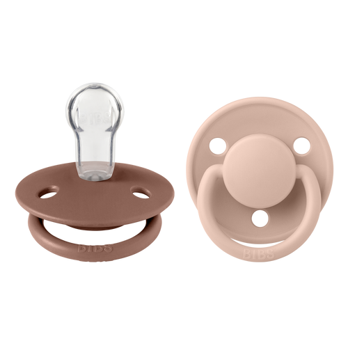 BIBS ΠΙΠΙΛΕΣ DE LUX 2 PACK SILICONE ONESIZE WOODCHUCK/BLUSH