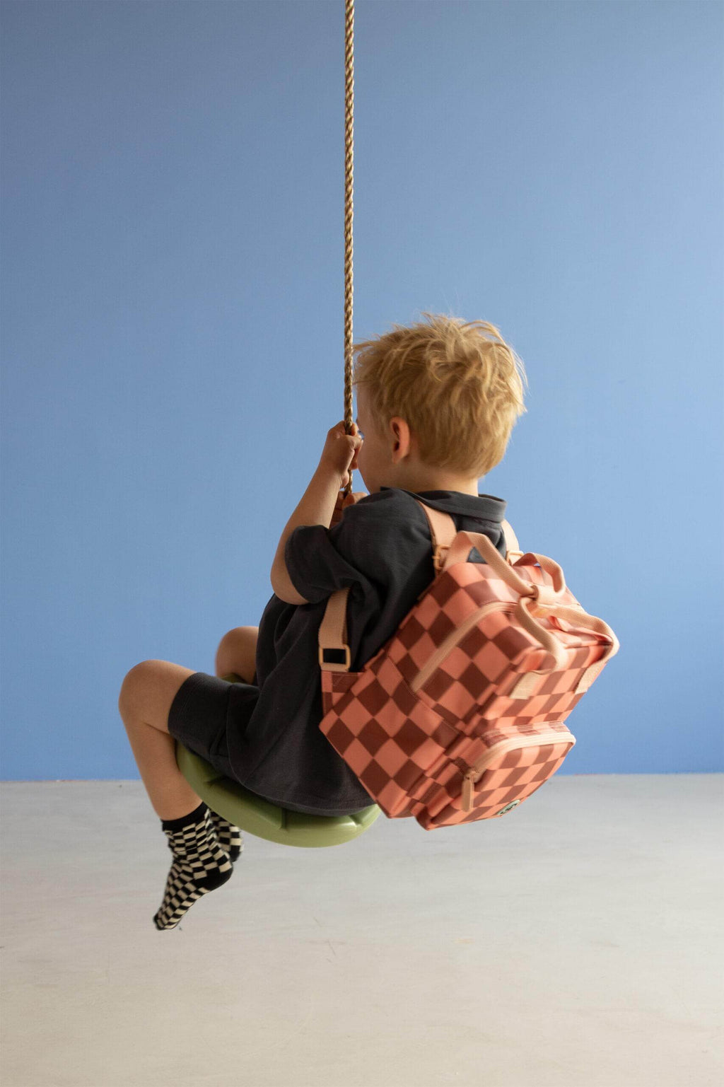 Μικρό Σακίδιο Πλάτης Studio Ditte blocks pink brown