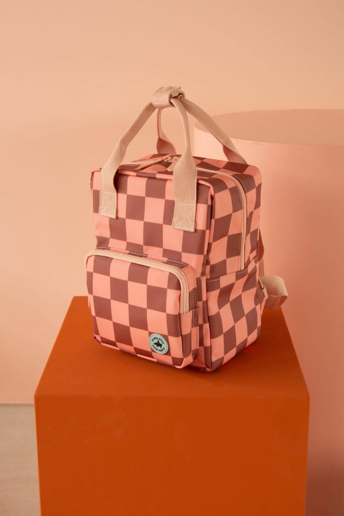 Μικρό Σακίδιο Πλάτης Studio Ditte blocks pink brown