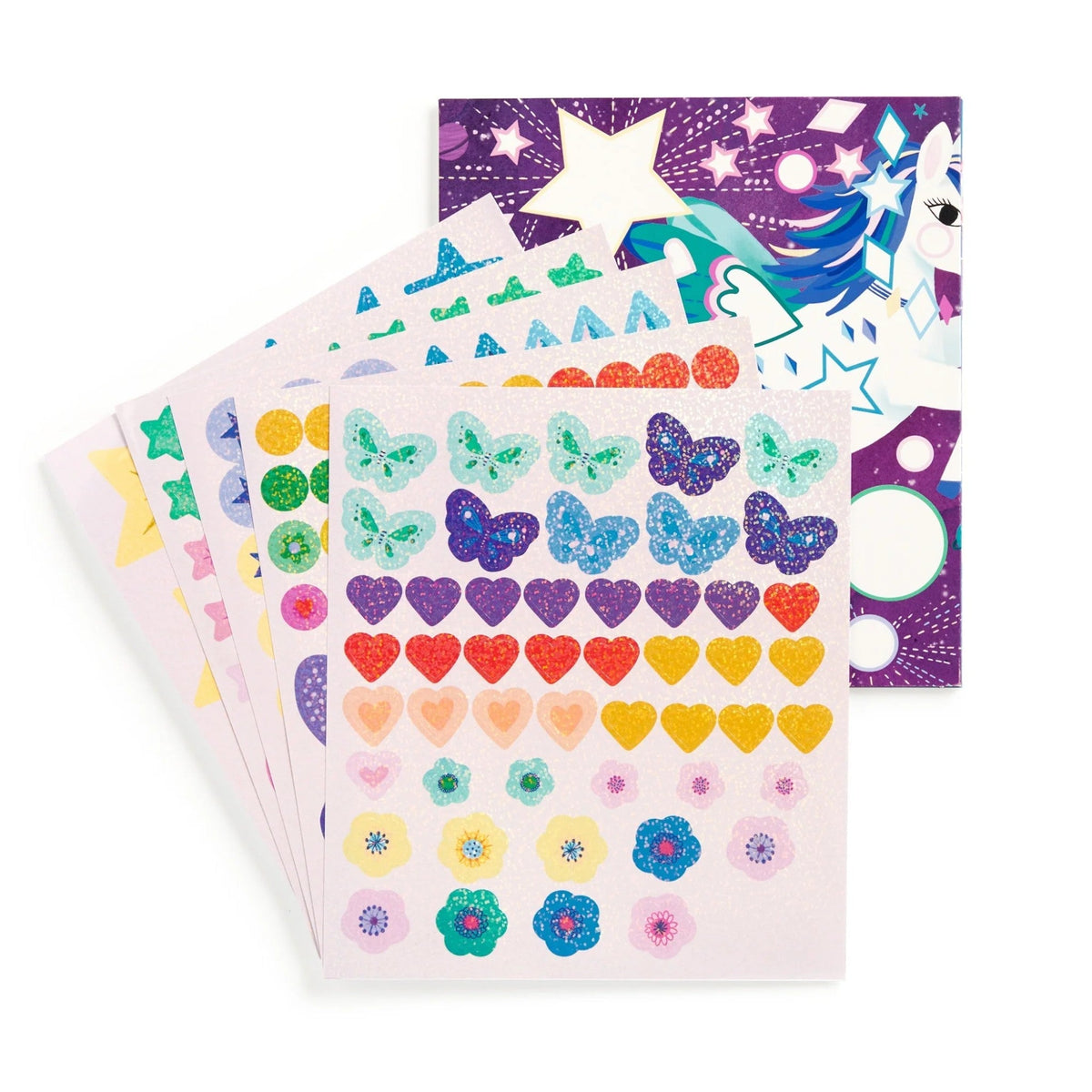 MUDPUPPY Σετ δραστηριοτήτων με αυτοκόλλητα λάμψης και αφίσα Μονόκερος