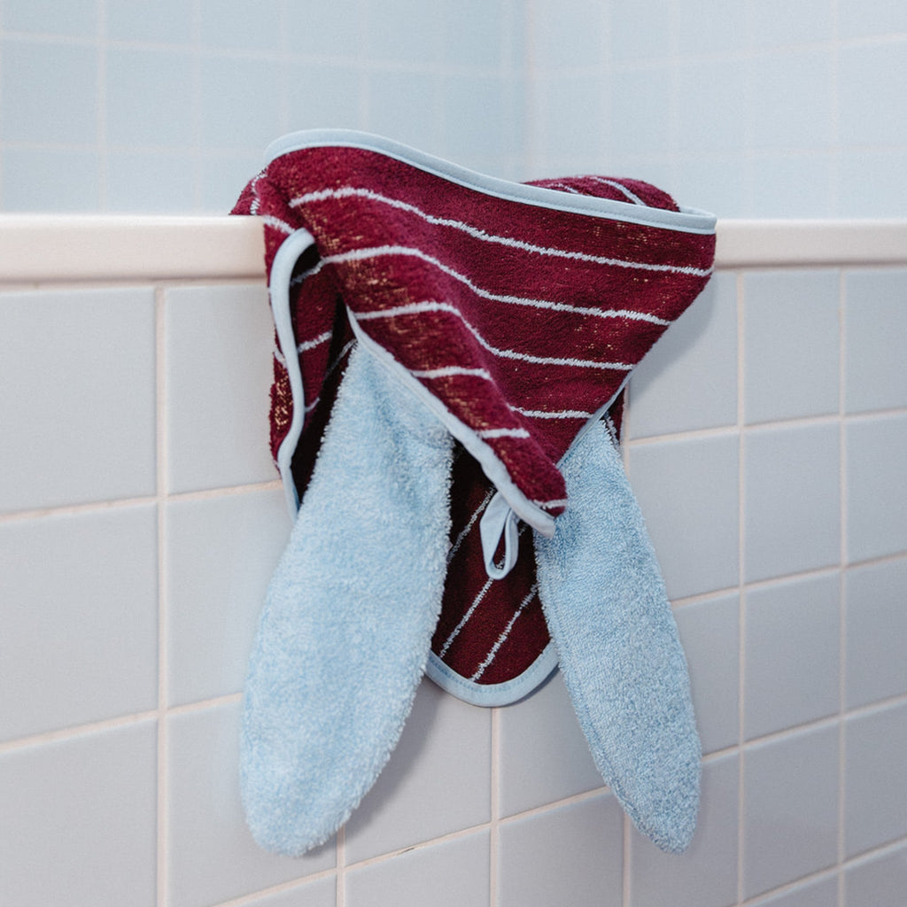 Quut Μπουρνουζοπετσέτα κουνελάκι Burgundy 75x75