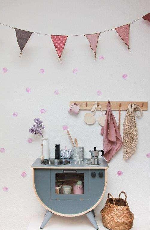 Αυτοκόλλητα Τοίχου Aquarell Dots Rose