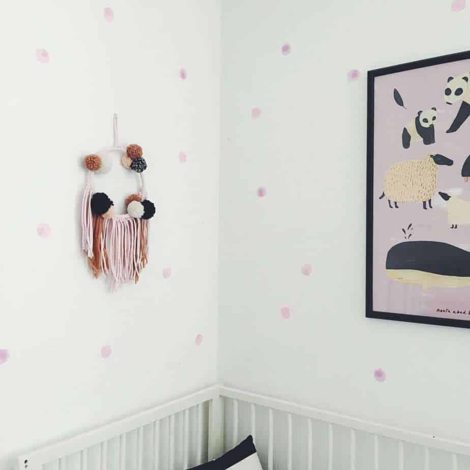Αυτοκόλλητα Τοίχου Aquarell Dots Rose