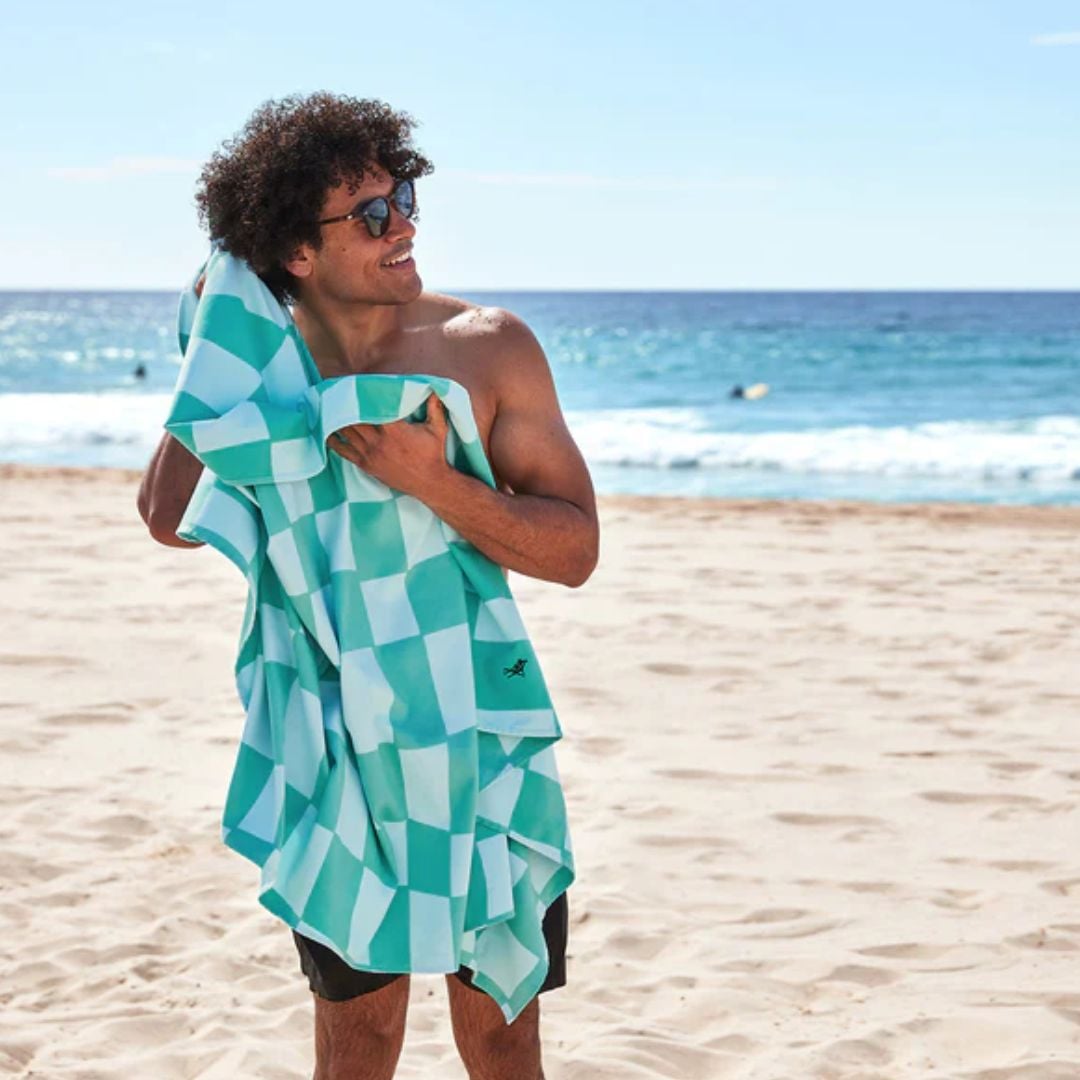 Dock & Bay Πετσέτα θαλάσσης Quickdry Check Mate Microfiber L (160x90εκ.)