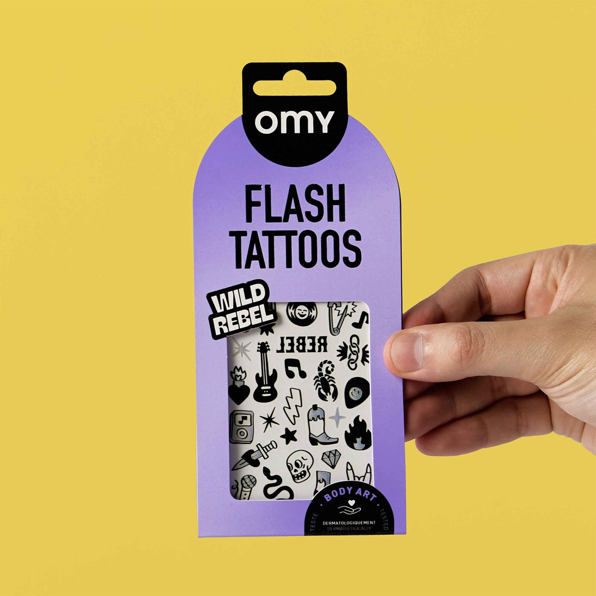 OMY Αυτοκόλλητα flash tattoos Wild Rebel