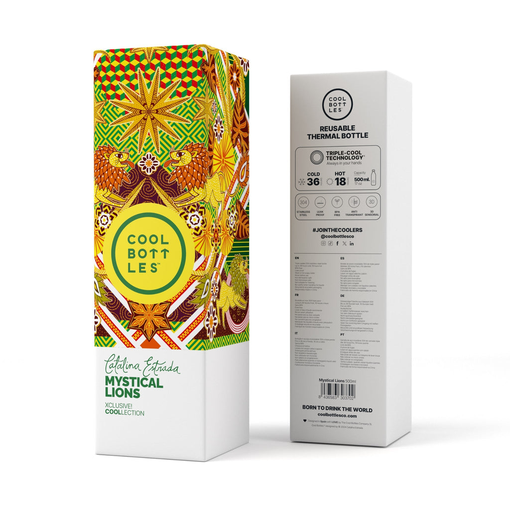 COOL BOTTLES Ανοξείδωτο μπουκάλι Λιοντάρια 500ml