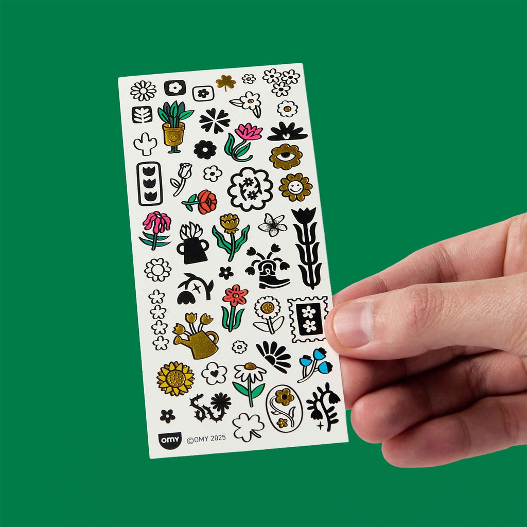 OMY Αυτοκόλλητα flash tattoos Flower Pop