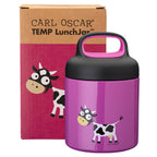 CARL OSCAR Ανοξείδωτο θερμός φαγητοδοχείο 300ml TEMP LunchJar Αγελάδα - Μωβ