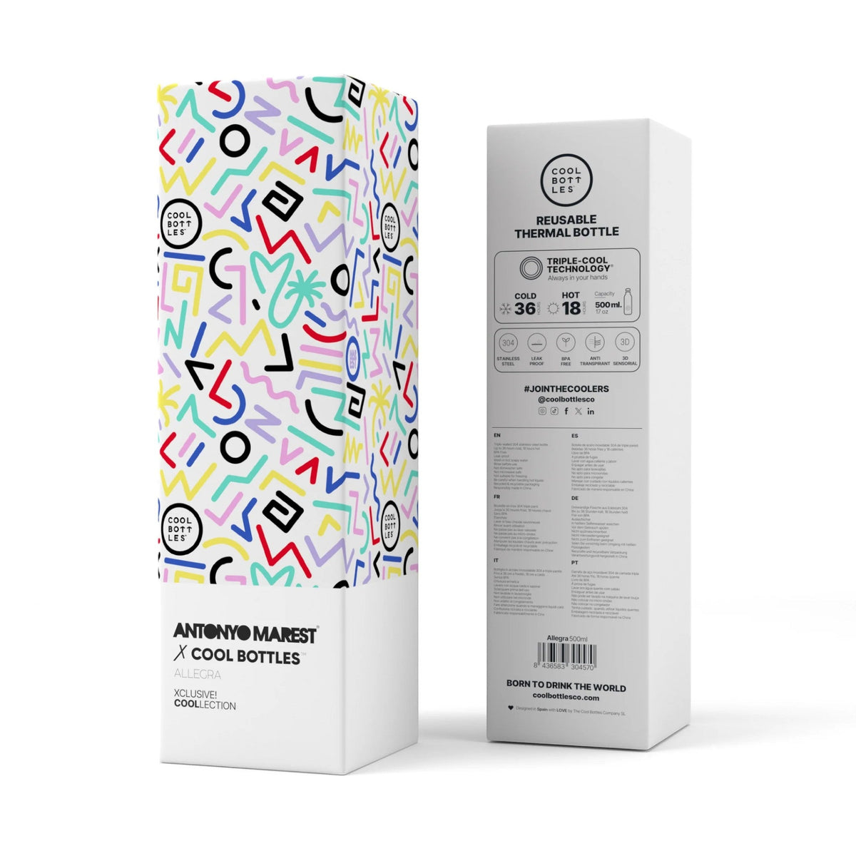 COOL BOTTLES Ανοξείδωτο μπουκάλι-θερμός Antonyo Marest - Allegra 500ml