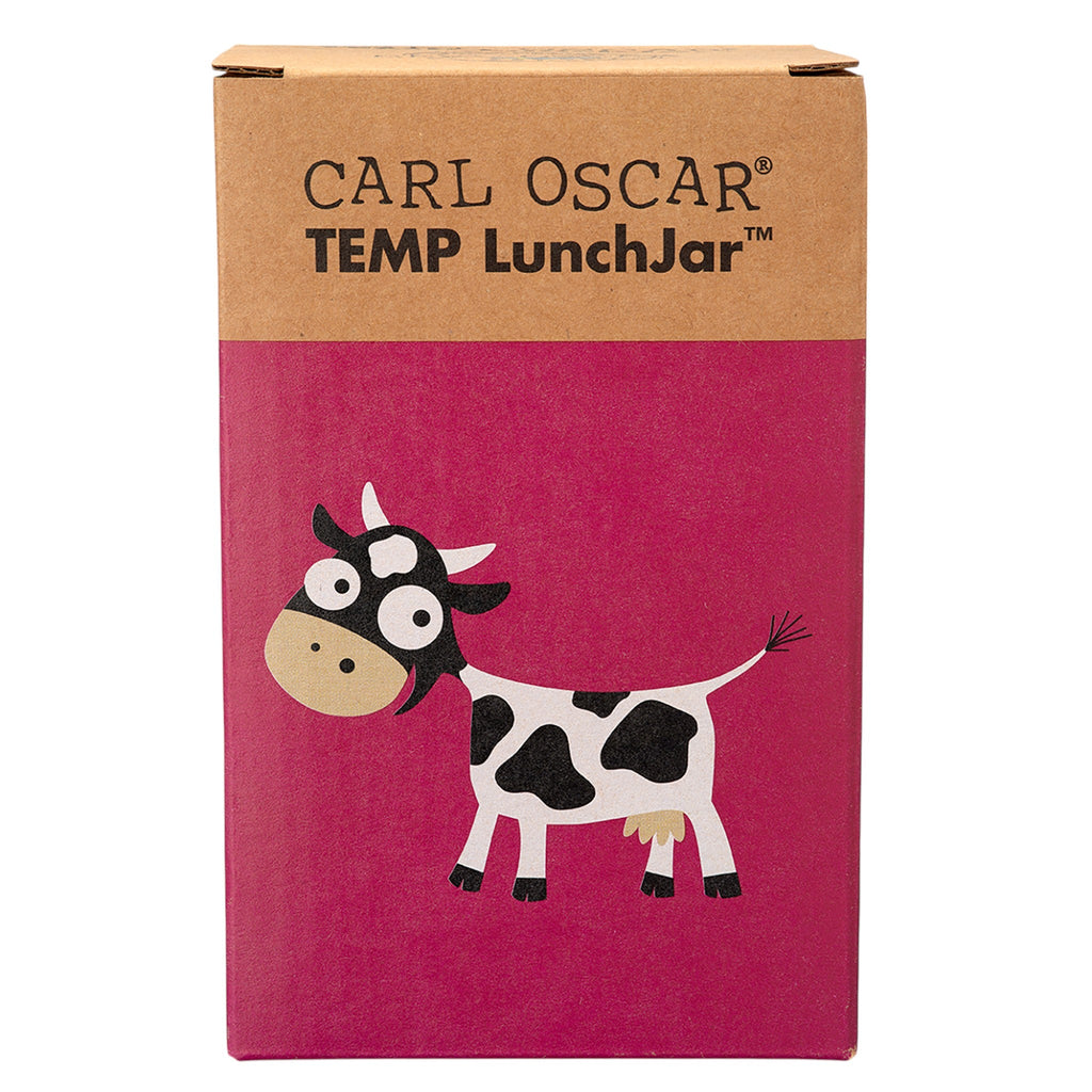 CARL OSCAR Ανοξείδωτο θερμός φαγητοδοχείο 300ml TEMP LunchJar Αγελάδα - Μωβ