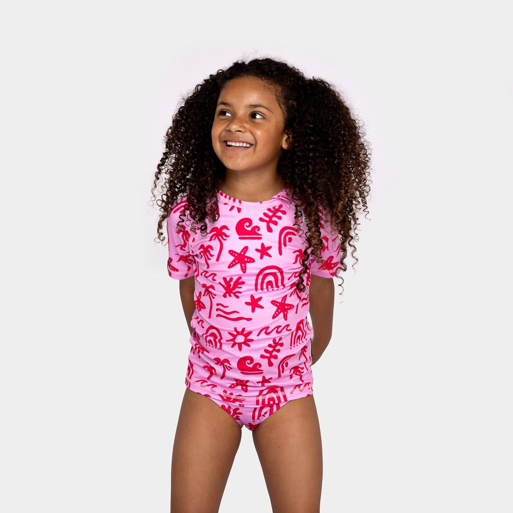 Μαγιώ Θαλάσσης Beach&Bandits TROPICAL VIBES PINK BIKINI PANT