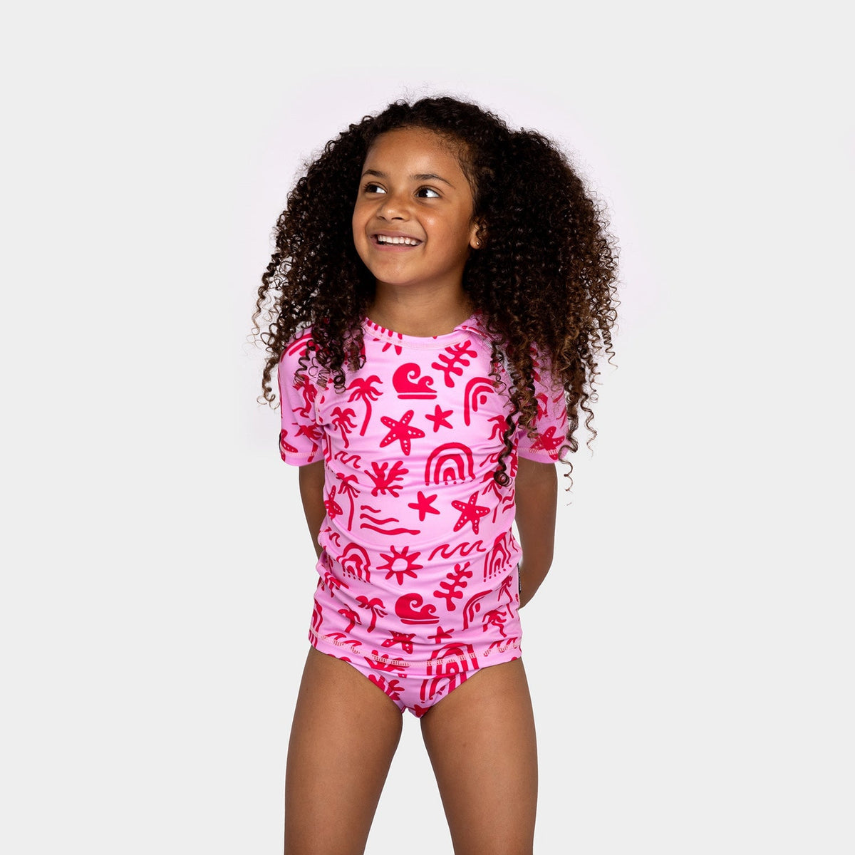 Μαγιώ Θαλάσσης Beach&Bandits TROPICAL VIBES PINK BIKINI PANT