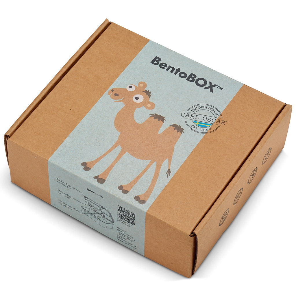 CARL OSCAR Φαγητοδοχείο με χωρίσματα BentoBOX Καμήλα - Πράσινo