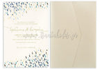 Προσκλητήριο γάμου με dusty blue αποχρώσεις 7714