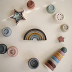 Rainbow Stacker Mushie Hillside