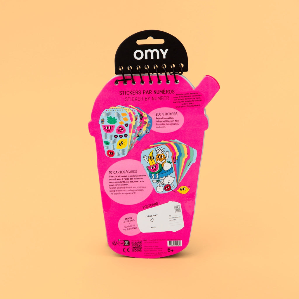 OMY Βιβλίο δραστηριοτήτων με αυτοκόλλητα Bubble Tea