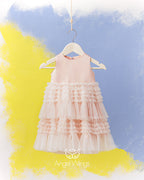 Βαπτιστικό Φόρεμα SS25 VALENTINA pink Angel Wings
