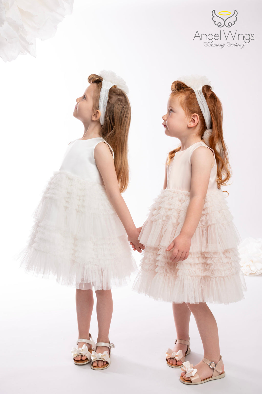 Βαπτιστικό Φόρεμα SS25 VALENTINA pink Angel Wings