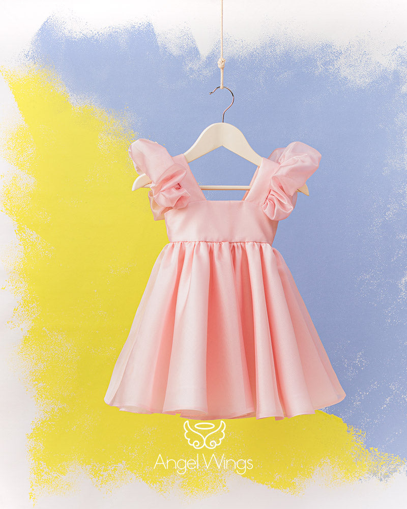 Βαπτιστικό Φόρεμα SS25 BRIGITTE pink Angel Wings