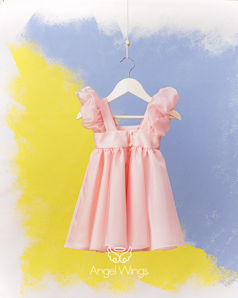Βαπτιστικό Φόρεμα SS25 BRIGITTE pink Angel Wings