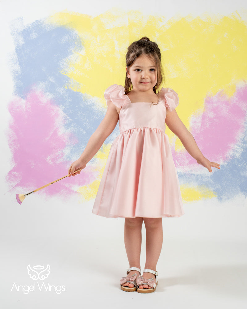 Βαπτιστικό Φόρεμα SS25 BRIGITTE pink Angel Wings