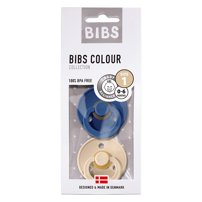Bibs Πιπίλες Καουτσούκ 18m+ Vanilla/Midnight 2τμχ