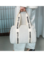 Τσάντα αλλαγής Childhome Mommy Club Signature Canvas Off White