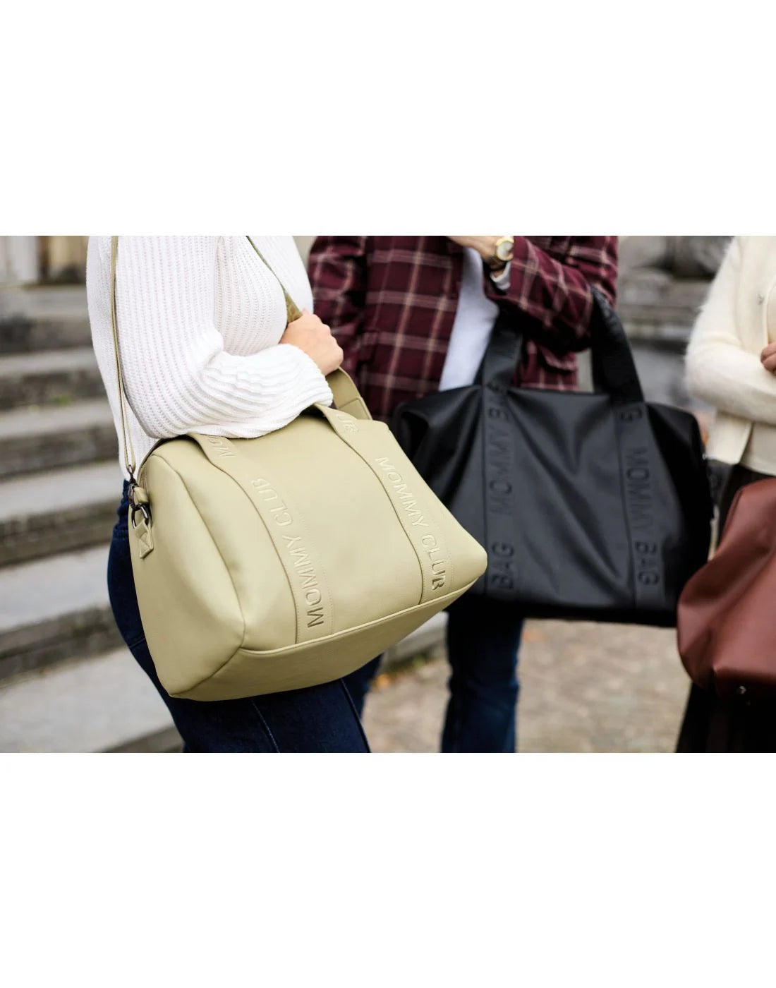 Childhome Τσάντα Αλλαγής Mommy Club Leather Green