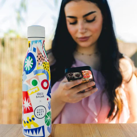 COOL BOTTLES Ανοξείδωτο μπουκάλι-θερμός Electric Garden 500ml
