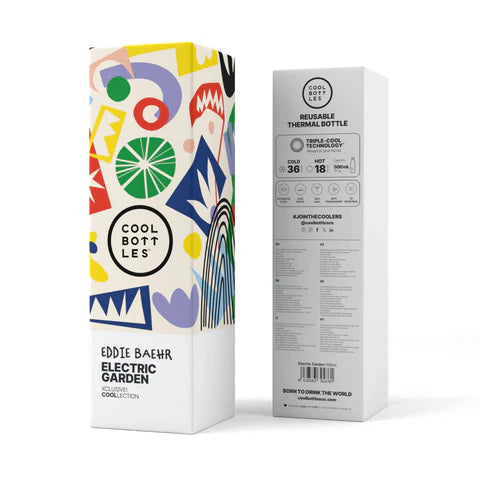 COOL BOTTLES Ανοξείδωτο μπουκάλι-θερμός Electric Garden 500ml