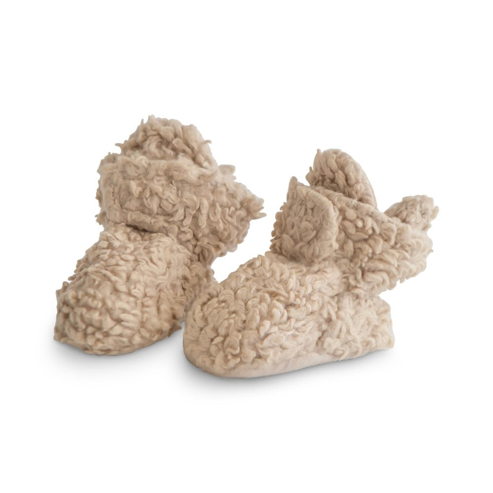 Mushie Cozy Baby Booties Oatmeal 6-9 Months