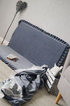 Χαλάκι velvet mat grey square 105cm