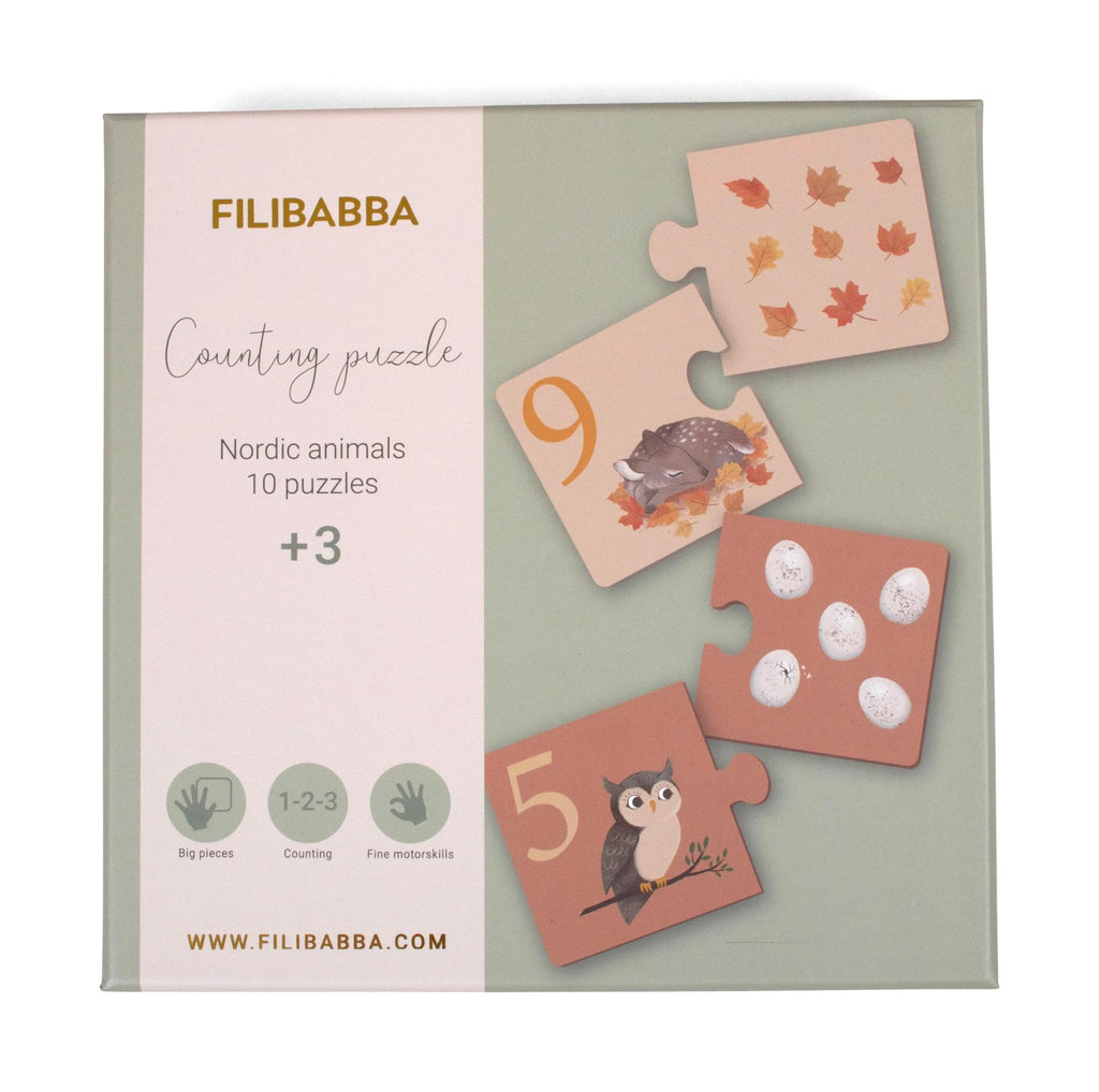 Παζλ Αριθμών Nordic animals Filibabba