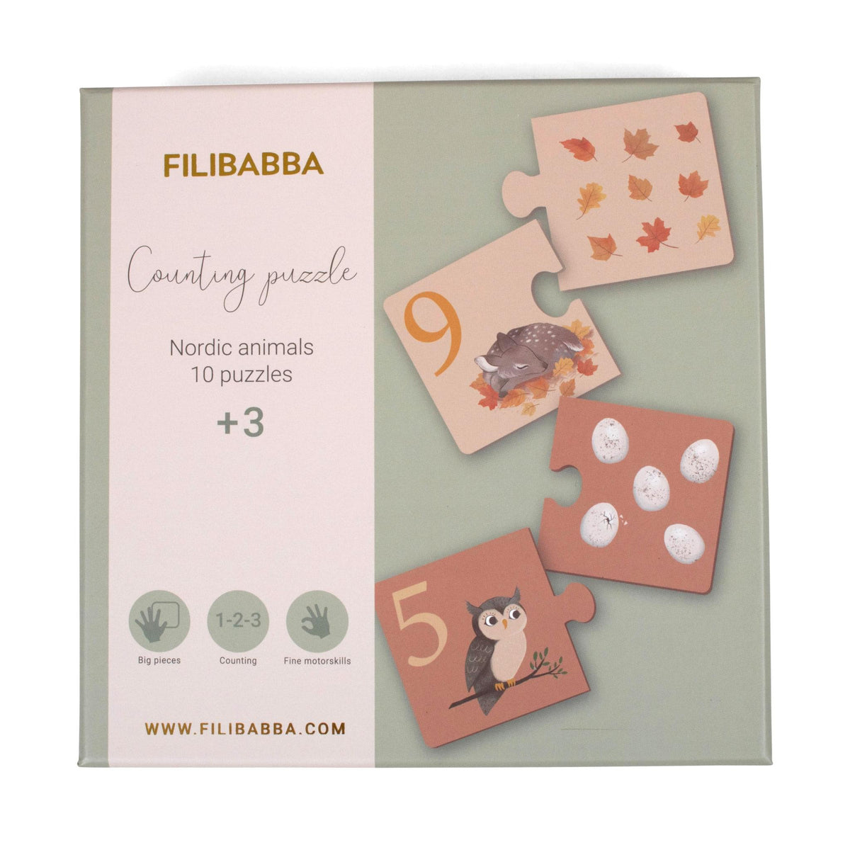 Παζλ Αριθμών Nordic animals Filibabba