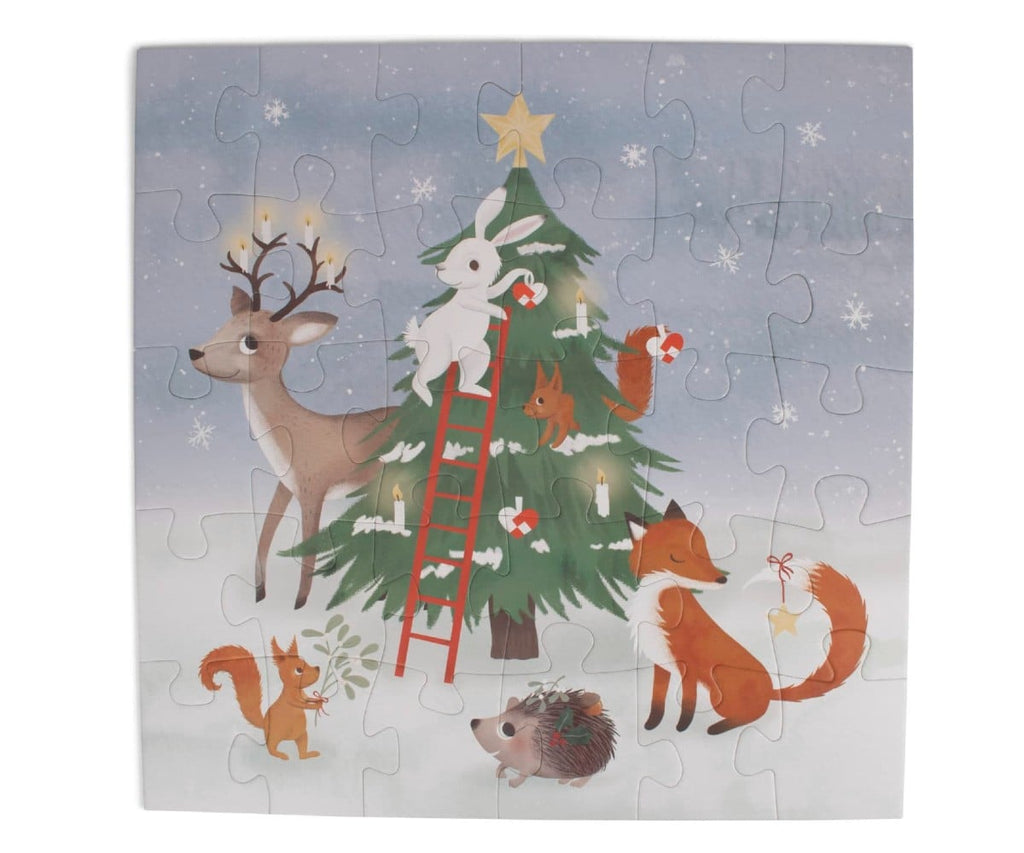 Filibabba Puzzle with 30pcs Wonderful Winter Forest Friends