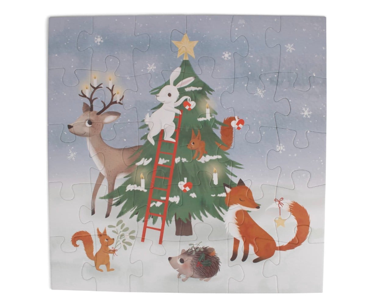 Filibabba Puzzle with 30pcs Wonderful Winter Forest Friends