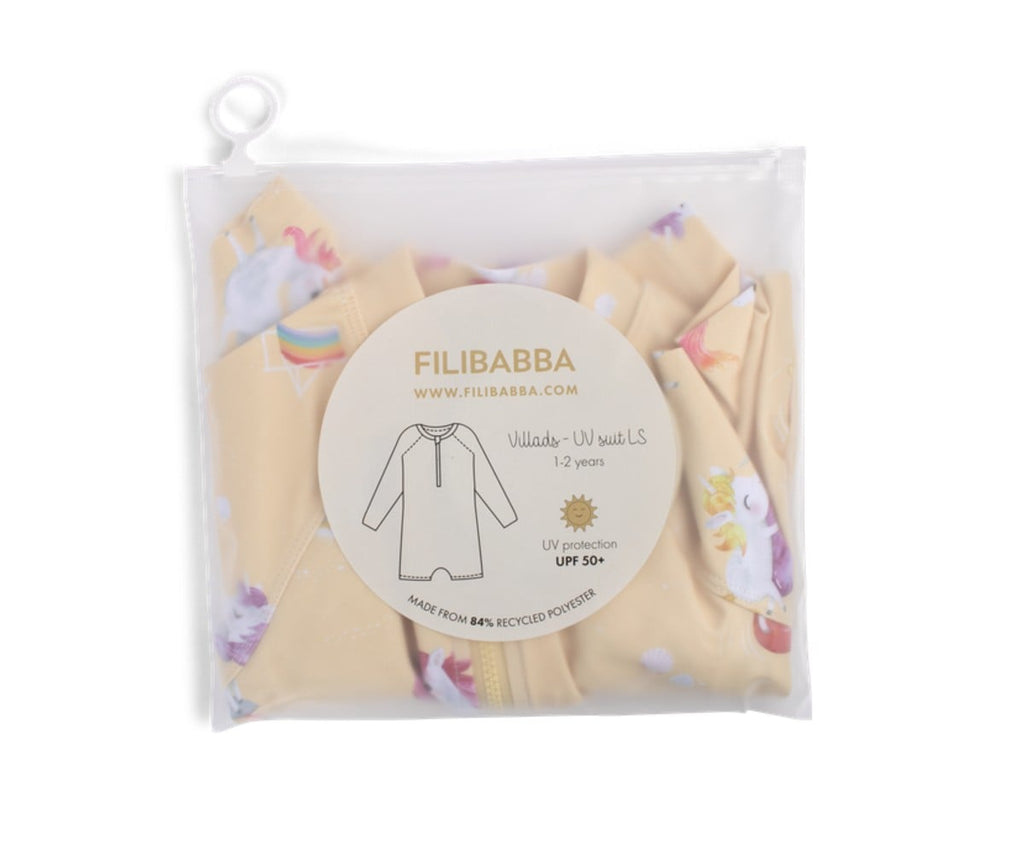 Filibabba Βρεφικό Μαγιό Villads UV Suit Unicorn Shores 80-92 (1-2 ετών)