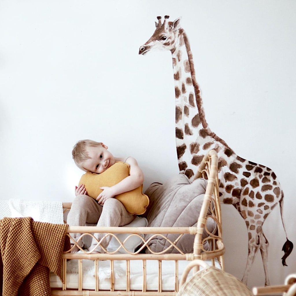 Αυτοκόλλητο τοίχου Giraffe Savanna Adventure