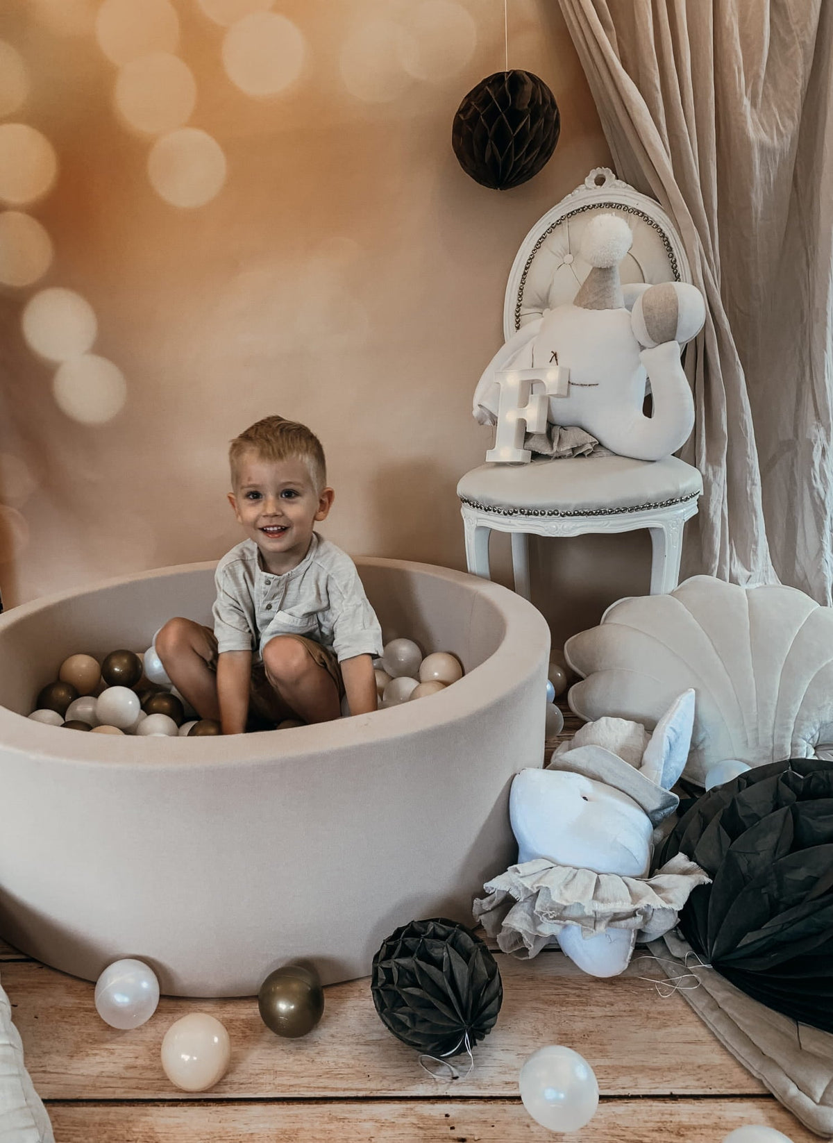 Πισίνα με μπάλες beige 30*90