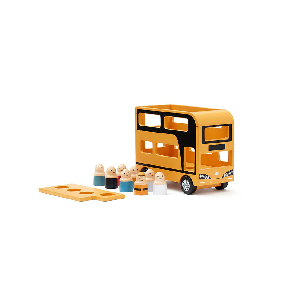 KIDS CONCEPT Ξύλινο double decker λεωφορείο με φιγούρες AIDEN
