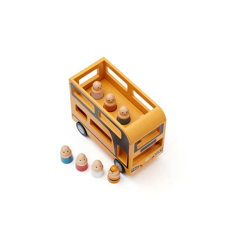 KIDS CONCEPT Ξύλινο double decker λεωφορείο με φιγούρες AIDEN