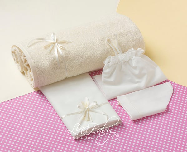 Λαδόπανα Βάπτισης Lina Baby Simple & Elegant