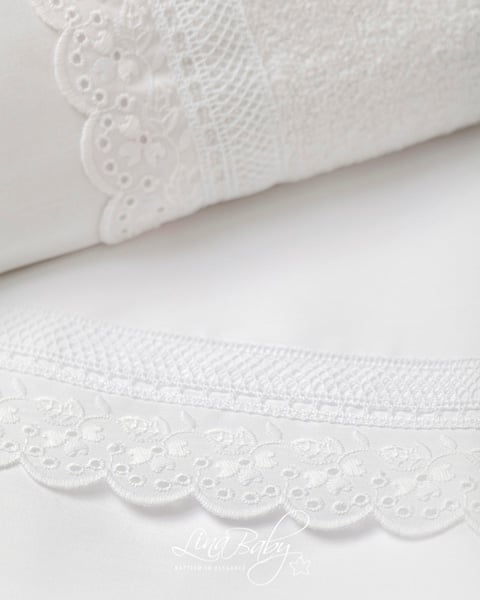 Λαδόπανα Βάπτισης Lina Baby Broderie Anglaise