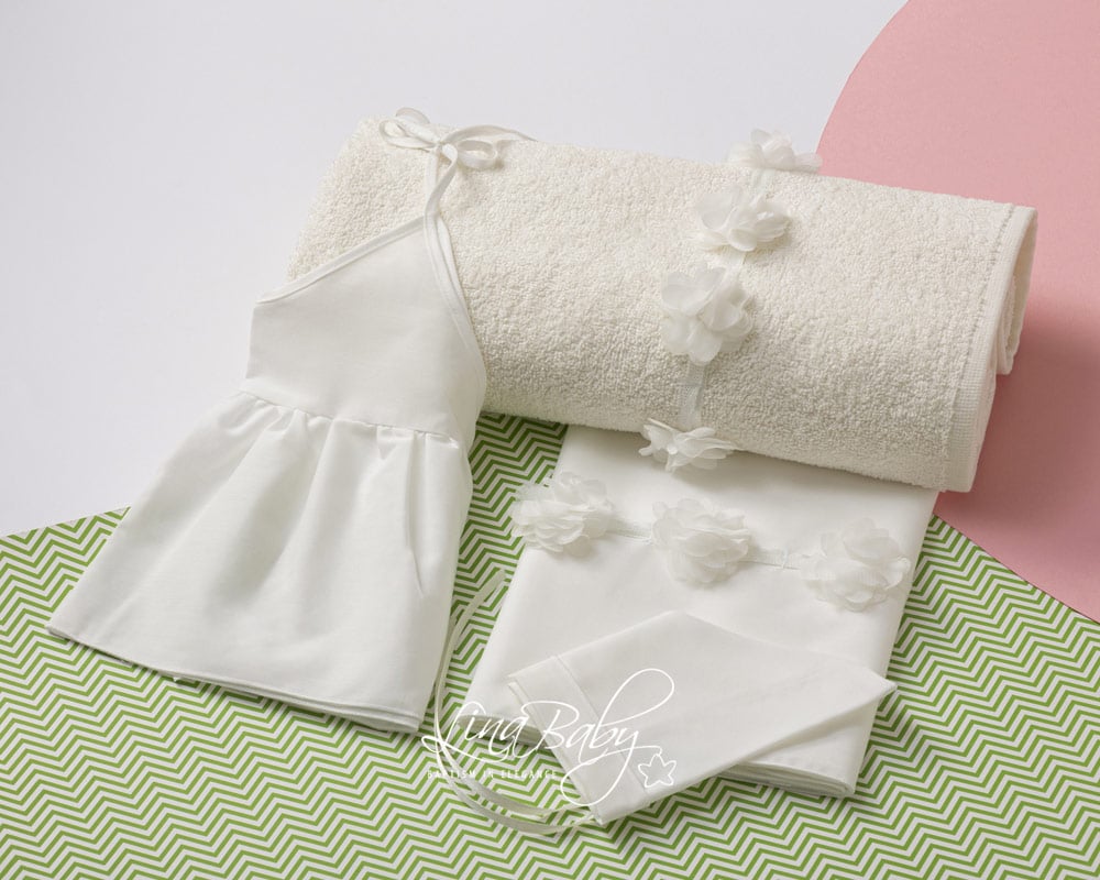 Λαδόπανα Βάπτισης Lina Baby Bouquet