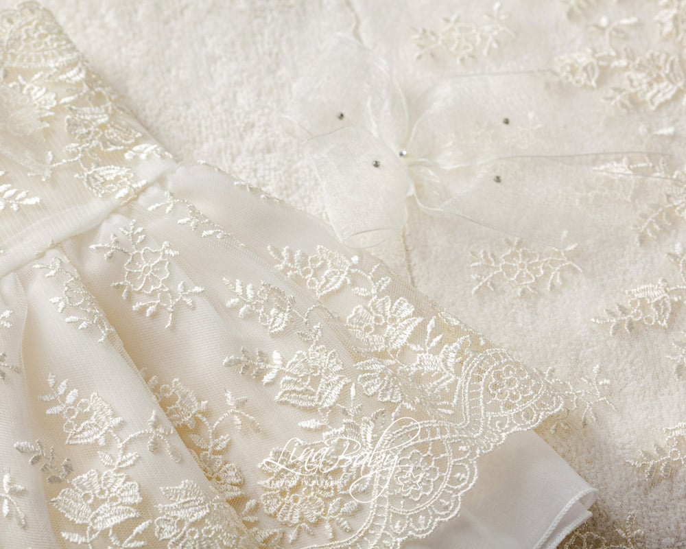Λαδόπανα Βάπτισης Lina Baby French Lace