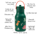 Little Lund Water Bottle 400ml Dino