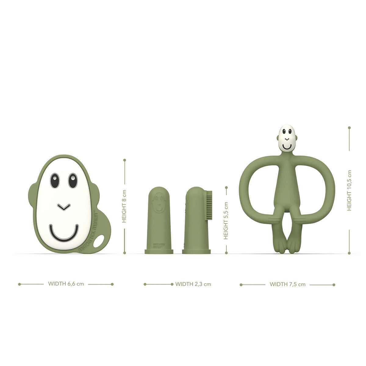 Matchstick Monkey TEETHING STARTER SET - OLIVE
